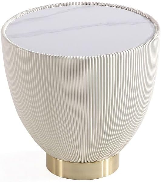 Manhattan Comfort Anderson Modern 18" Round End Table 2.0 | Ceramic Marble - Image 8