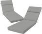 2 Pcs Outdoor Chaise Lounge Cushion 72" x 21" x 3", 4-Section Folding Patio by VOGVOG