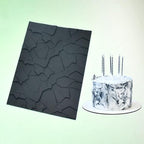 mostsom Fondant Silicone Mold for Cake Decoration Cake Border Stone Patter Impression Mat Fondant Embossing Stencil for DIY Cookies, Cupcakes, Chocolate, Clay – Reusable, Flexible (E_ Stone Patter)