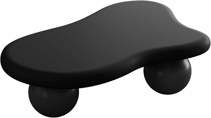 40” Cloud Coffee Table with 3 Ball Legs, Modern Irregular Center Table - Image 8
