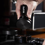 IKAPE 58.35mm Espresso Tamper, Spring-loaded Calibrated Tamper with Titanium Ripple Plating Base, Compatible with Over 58MM Espresso Bottomless Portafilter