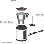 Casara 4-in-1 Electric Milk Steamer and Frother,27oz Stainless Steel Pitcher,Hot and Cold Foam Maker and Milk Warmer for Lattes,Cappuccinos,Macchiato