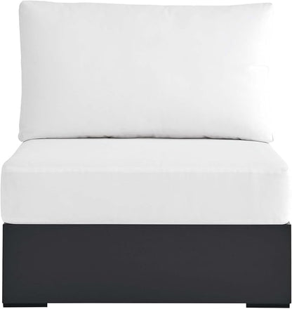 Modway Tahoe Aluminum Armless Patio Gray White Modular Weather-Resistant - Image 6