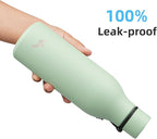 Insulated Water Bottle with Strap,18 oz Double Wall Stainless Steel Vacuum Bottles Metal Water Flask,Macaron Green