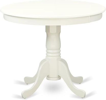 East West Furniture ANVA5-LWH-W 5 Piece Kitchen Table Set - Image 3