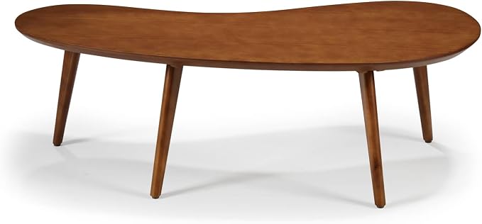 Mid Century Modern Abstract Shaped Coffee Table/Solid Wood/Oak Finish - Image 9