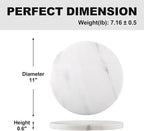 Koville African Natural Marble Cutting Board for Kitchen, 11inch Round Hand Crafted Marble Slab for Cheese, Charcuterie, Pastry Board - Wedding Gift, House Warming Gift(Namib Fantasy)