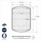 Nordic Ware Oven Crisp Baking Tray 2pc Set Includes Pan and Rack; Natural Aluminum For Air Frying, Crisping, Broiling, Baking