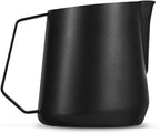 MHW-3BOMBER Milk Frothing Pitcher - 20oz/600ml Milk Frother Cup with U-Shaped Spout - SUS 304 Steaming Pitcher - Cappuccino Latte Art Cup for Barista - Quadrilateral Body - P5184-OS
