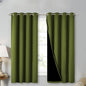 NICETOWN 100% Blackout Curtains 45 inches Long, Olive Green, 1 Pair, 52 inches by NICETOWN