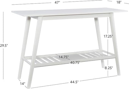 Linon Melissa White Mid Century Console Table - Image 3