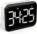 VOCOO Magnetic Kitchen Timer for Cooking with Count Up Countdown, Digital Timer Battery Powered with Large Display, 2 Brightness and Volume Levels for Classroom, Teacher, Kids