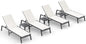 Ciokea Aluminum Foldable Lounge Chairs Set of 4 by CIOKEA
