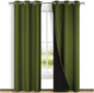 NICETOWN Blackout Curtains 84 inches Long, 2 Pieces, Olive Green, Full Light by NICETOWN
