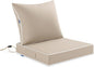 MIULEE Beige Outdoor Seat Cushion 24x24 Inch Waterproof & 3 Year Fade Resistant by MIULEE