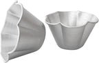6 Pcs Fluted Pudding Pan, Aluminum Egg Tart Mold Baking Tool, Individual Flan Molds, Reusable Miffin Cups for Tartlets, Quiches, Popover, Jello, Cakes