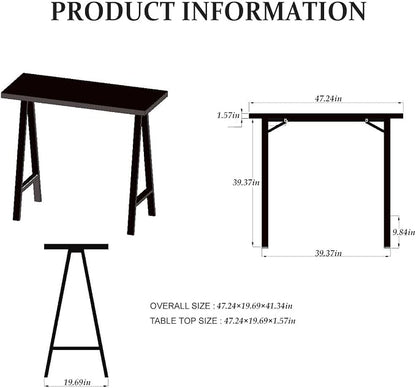 Industrial Rustic 41.3" Height Solid Pine Wood Top Pub Bar Table Bar Height - Image 2