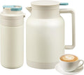 2 Pack 49oz Thermal Coffee Carafe and 15oz Insulated Water Bottle, Stainless Steel Vacuum Thermal Carafes and Water Bottle for Keeping Coffee, Tea, Water - Keep 12 Hours Hot, 24 Hours Cold