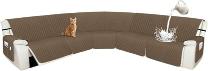 Arfntevss Recliner Sectional Couch Covers 1OO% Waterproof L Shape Sofa Cover by Arfntevss