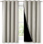 NICETOWN Natural 100% Blackout Lined Curtains, 2 Thick Layers Completely by NICETOWN