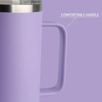 24 oz women's thermal coffee mug, double-wall insulation, easy to hold and clean, suitable for camping travel water cup