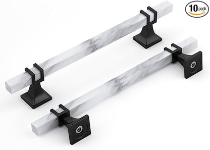 Rergy Cabinet Handles Marble Drawer Pulls and Knobs, T-Bar Hardware by Rergy