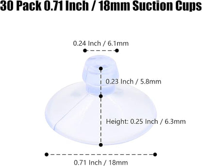 30 Pack Glass Table Suction Cups 18mm Rubber Suction Cup Hangers Without Hooks - Image 4