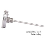 MEASUREMAN Fully Stainless Steel Pot, Kettle, Brewing Bimetal Dial Thermometer, 3" Dial, 6" Stem, 0-250 deg F/-20-120 deg C, -1% Accuracy, Adjustable, 1/2" NPT Back Mount