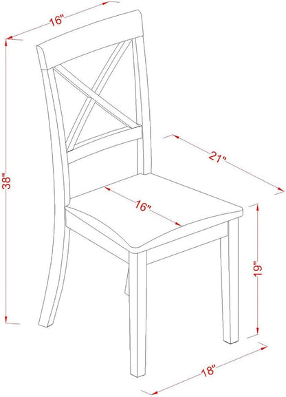East West Furniture BOC-CAP-C Boston Kitchen Dining Chairs - Image 3