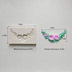 Small Lovely items Silicone Fondant Molds Set For Cake Topper, Gumpaste, Candy & Chocolate, Polymer Clay and More (Flowers & Leaves)