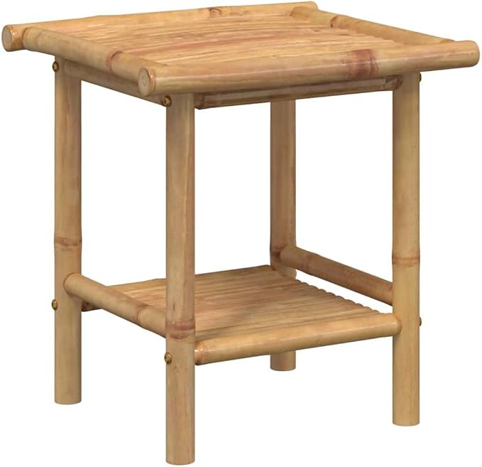 Natural Bamboo Fiber Coffee Table Square Modern Eco-Friendly Furniture - Image 6