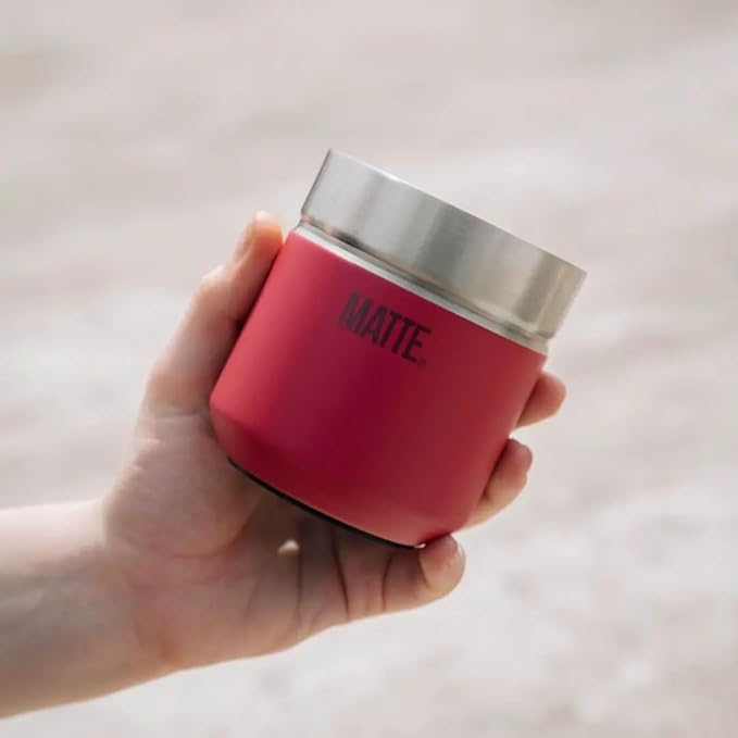 Matte 6.5 oz Yerba Mate Gourd and Bombilla Set - Includes DS Pro Box - BPA Free Yerba Mate Set Kit with Mate Straw, Elegant Design, Non-Slip Base (Scarlet)