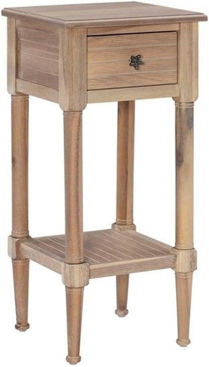 Linon Styers Wood Accent Starfish Coastal Side Table in Natural by Linon