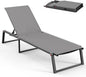Aluminum Chaise Lounge Chair Outdoor, Foldable& No Assembly Patio Pool Lounge by Oasbira