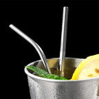 25 Piece Set Stainless Steel Straws Ultra Long 10.5 Inch Drinking Metal Straws Reusable Drinking Straws for 20 30 OZ (20 Straight| 5 Brushes)