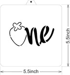 Strawberry New Born Baby kids Cookie Cutter and Stencil Set Bundle Kit PYO Cookies Paint Your Own Happy Birthday Wedding Baby Candle Kids Painting Coloring Pages Comb (Strawberry One)