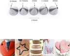 Small Round Piping Tips Set,Icing Piping Nozzles Frosting Tips for Pastry,Writing,Cake Cupcake Cookie Decorating,5 Pcs