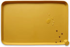 Hoki Found L Silicone Non Slip Pet Feeding Mats - Waterproof Dog Cat Food and Water Mats for Carpet - Honey