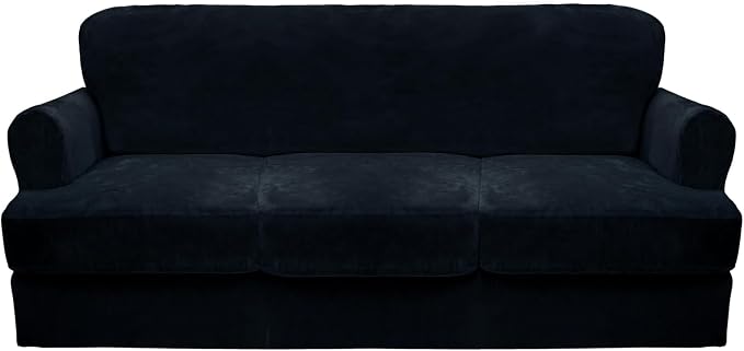 CUCRAF T Cushion Sofa Cover 4 Piece Slipcovers, Soft Thick Velvet Couch Cover by CUCRAF