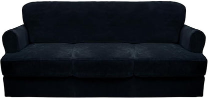 CUCRAF T Cushion Sofa Cover 4 Piece Slipcovers, Soft Thick Velvet Couch Cover by CUCRAF