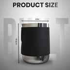 Rattleware 20 Oz Handle Free Latte Art Pitcher Stainless Steel with Rubber Grip Durable Heat Resistant Milk Frothing Pitcher for Baristas Home Cafes and Coffee Shops