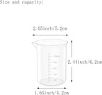 12 Pcs 3.4 Oz Transparent Lab Measuring Cup, 100ml Plastic Beaker Cups, for Science Experiment, Liquid Measuring