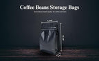 Premium Coffee Bags with Valve (100 pcs, 16 oz) Standing Coffee Beans Storage Bags, Reusable Heat Sealable Side Zipper Pouches, Eco-Friendly Packaging, Perfect for Home and Office - White