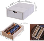 Wood Storage Drawers Organizer for Coffee Pod Holder- Kitchen Counter K Cup Drawer for Coffee Maker Stand Pod Capsule Storage Organization Coffee Accessories- Multi Purpose Desk Drawers 1D1C-WH