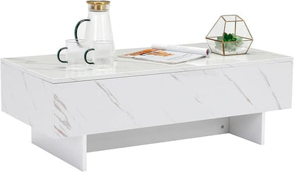 COSVALVE 41" Marble White Cool Coffee Table - Image 4