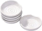 3.1 Inch Porcelain Side Dish Bowl Seasoning Dishes Soy Sauce Dishes Dipping Sauce Bowls-Set of 5,Soy Sauce Dish with Mouth(White)