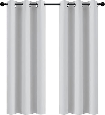 Yakamok Room Darkening Curtains 42x72 inch Greyish White-Living Room | 2 panels by Yakamok