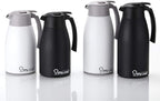 SINCE 1997 MR.CHEF 68Oz Thermal Coffee Carafe, Insulated Stainless Steel Coffee Carafes for Keeping Hot/Double Walled Vacuum Coffee Carafe (White, 2L)