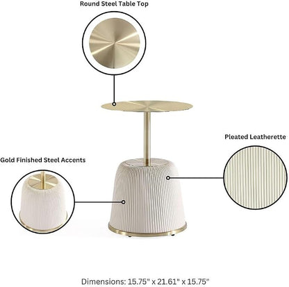 Manhattan Comfort Anderson Modern 15.75" Round End Tables 1.0 - Image 4