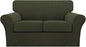 Turquoize 3 Piece Sofa Covers for 2 Cushion Couch Sofa Slipcover Soft Couch by Turquoize